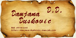 Damjana Dušković vizit kartica